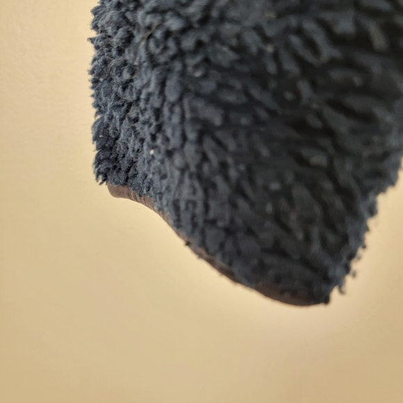 Y2K Abercrombie & Fitch Vintage Navy Green Deep Pile Fleece Jacket Coat Small - Picture 6 of 10